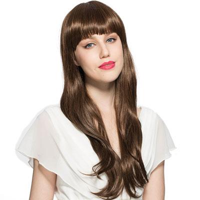 自然生え際付けやすいロング フル ウィッグ